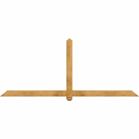 Ekena Millwork Eugene Rough Sawn Timber Gable Bracket, Western Red Cedar, 96"W x 40"H x 4"D x 4"F, 10/12 Pitch GBW096X40X0404EUG00RWR